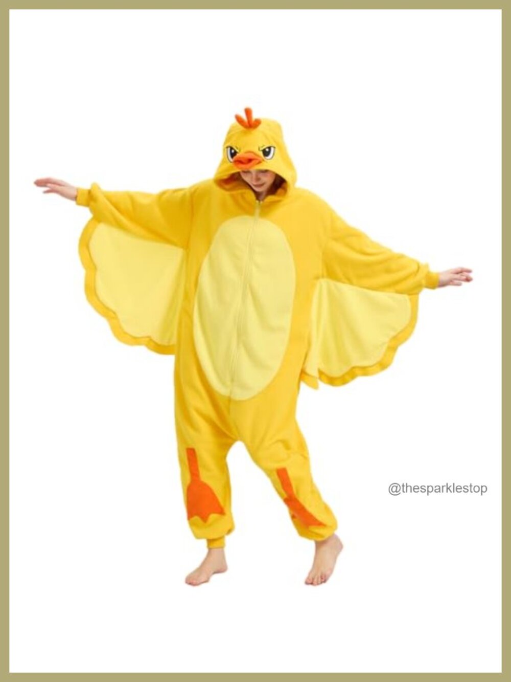 Adult Duck Onesie Pajamas Hooded One-Piece Costume